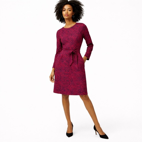 Boden Dresses & Skirts - Boden Harriet Women Corduroy Belted Dress Red Navy Floral‎ US 4R Preppy Office